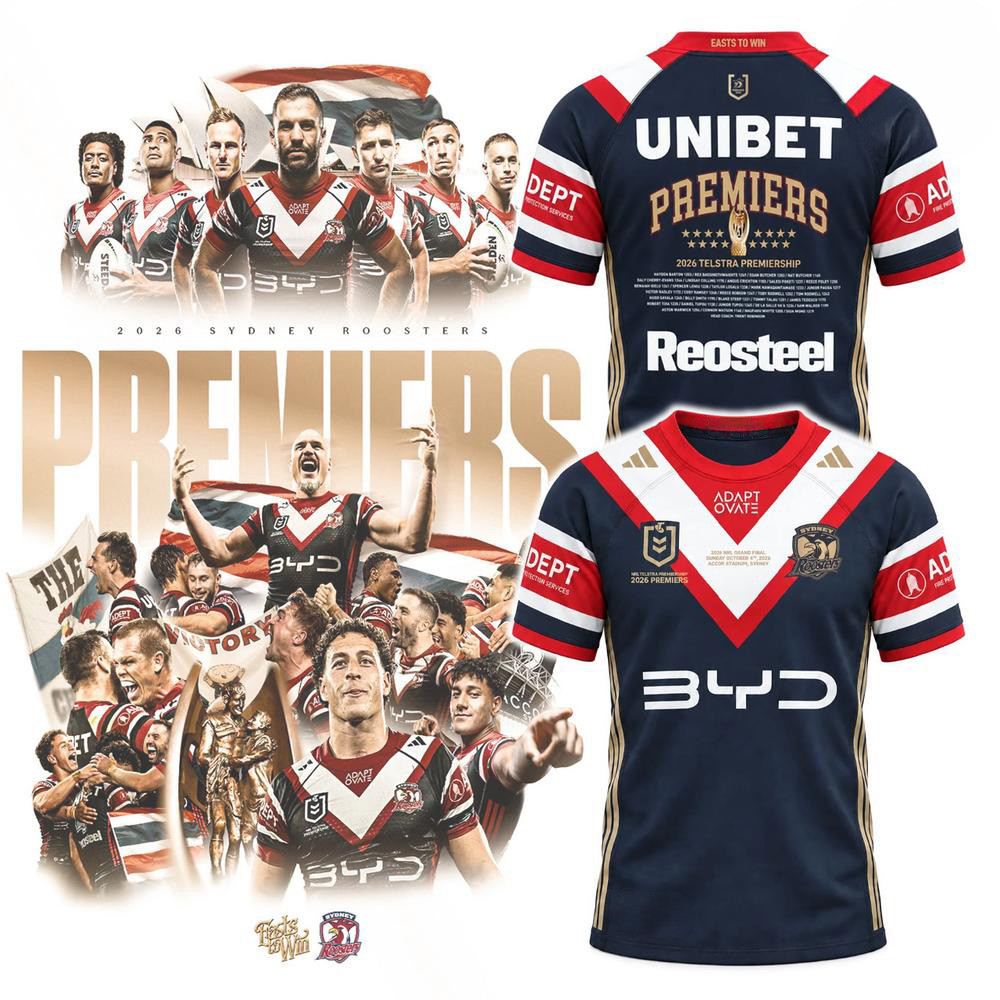 Sydney Roosters Merch NRL Premiers 2026 Signed Jersey NRL Champions Attire Roosters Fans Gifts 1 - Unicasport Sydney Roosters Merch NRL Premiers 2026 Signed Jersey NRL Champions Attire Roosters Fans Gifts