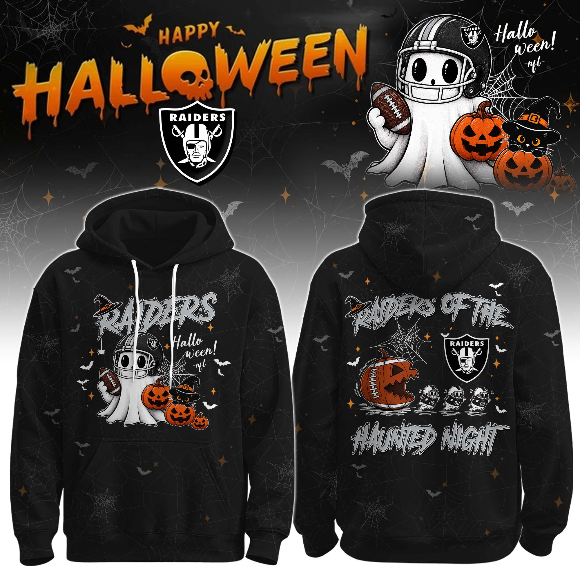 Las Vegas Raiders x Halloween Hoodie Raiders Football Pride Clothing Dad Gifts 1 - Unicasport Las Vegas Raiders x Halloween Hoodie Raiders Football Pride Clothing Dad Gifts