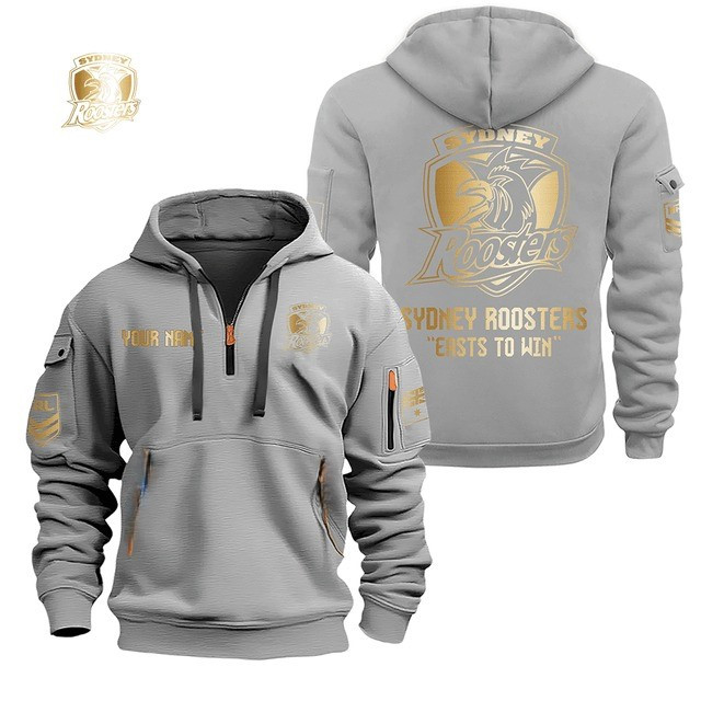 Sydney Roosters Merch Half Zip Hoodie NRL Telstra Premiership Champions Gift For NRLW Fans 1 - Unicasport Sydney Roosters Merch Half Zip Hoodie NRL Telstra Premiership Champions Gift For NRLW Fans
