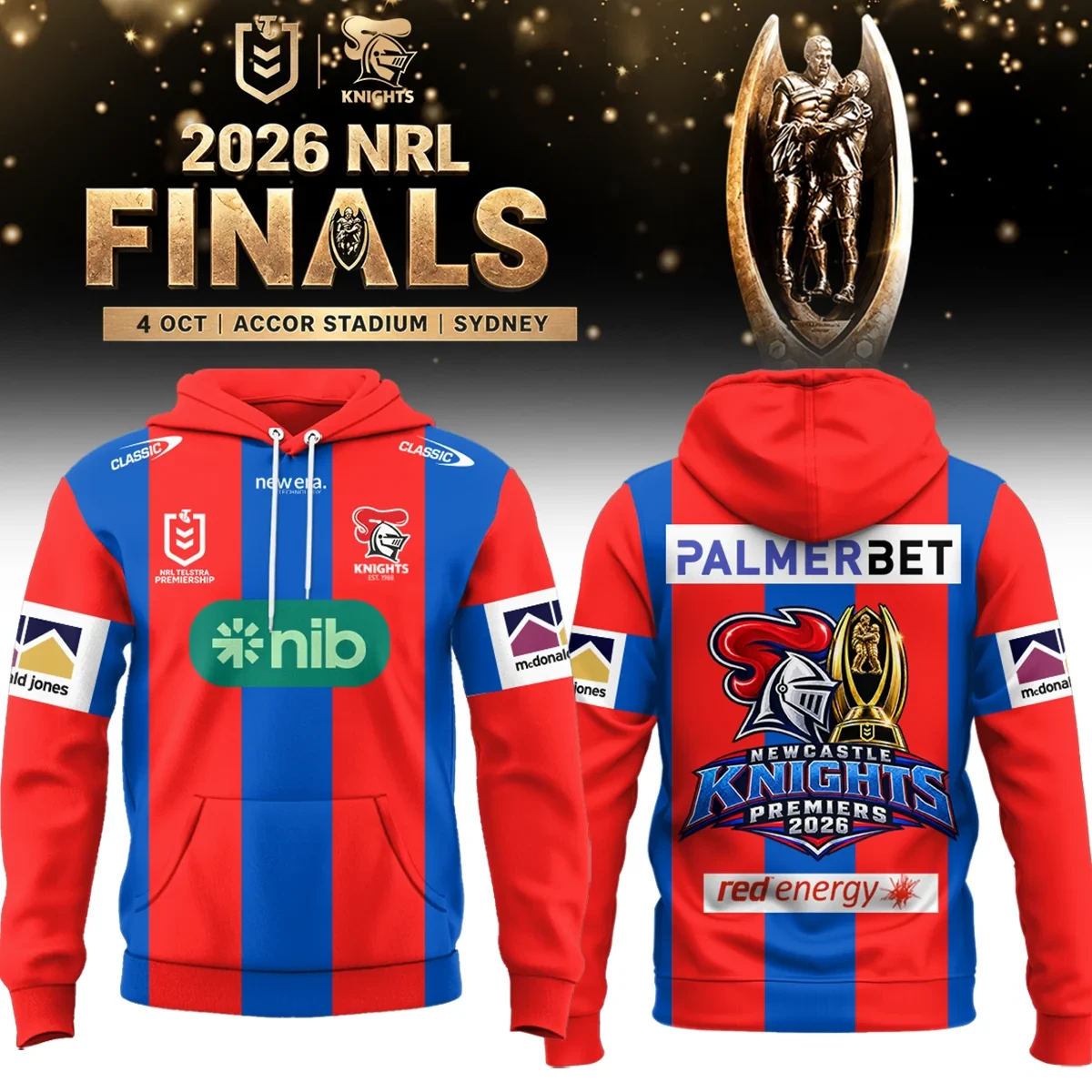 Newcastle Knights 2026 NRL Premiers Hoodie Newcastle Knights Merch Great Gifts For Rugby Lovers 1 - Unicasport Newcastle Knights 2026 NRL Premiers Hoodie Newcastle Knights Merch Great Gifts For Rugby Lovers