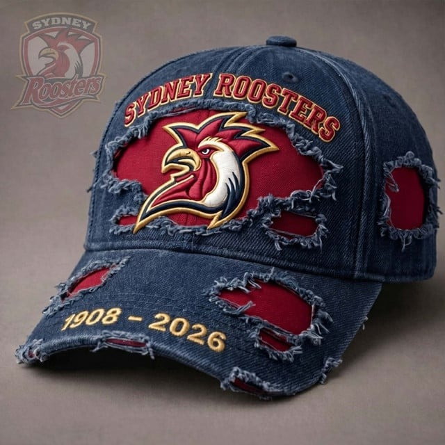Sydney Roosters Merch NRL Telstra Premiership Champions Baseball Hat Roosters Cap Gift For Fans