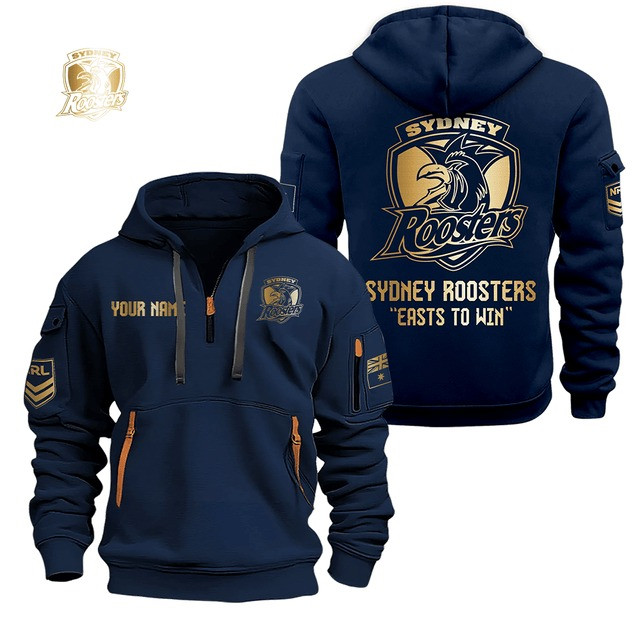 Sydney Roosters Merch 2026 NRL Telstra Premiership Half Zip Hoodie Chooks Clothes For Gift Fans 1 - Unicasport Sydney Roosters Merch 2026 NRL Telstra Premiership Half Zip Hoodie Chooks Clothes For Gift Fans