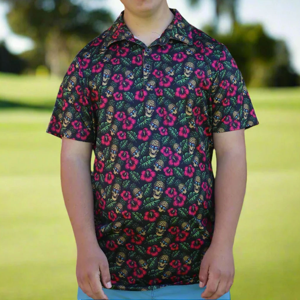 21 Pineapples Shirt Co Merch 2026 Rockin' Pineapples Polo Shirt Presents For Boyfriend