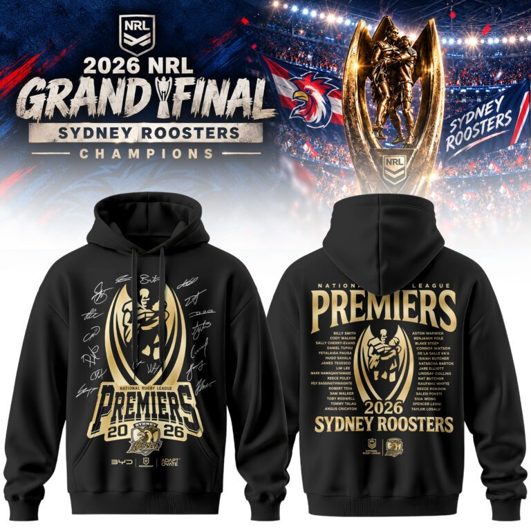 Sydney Roosters Merch Hoodie 2026 NRL Telstra Premiership Champions Gift For NRL Fans 1 - Unicasport Sydney Roosters Merch Hoodie 2026 NRL Telstra Premiership Champions Gift For NRL Fans