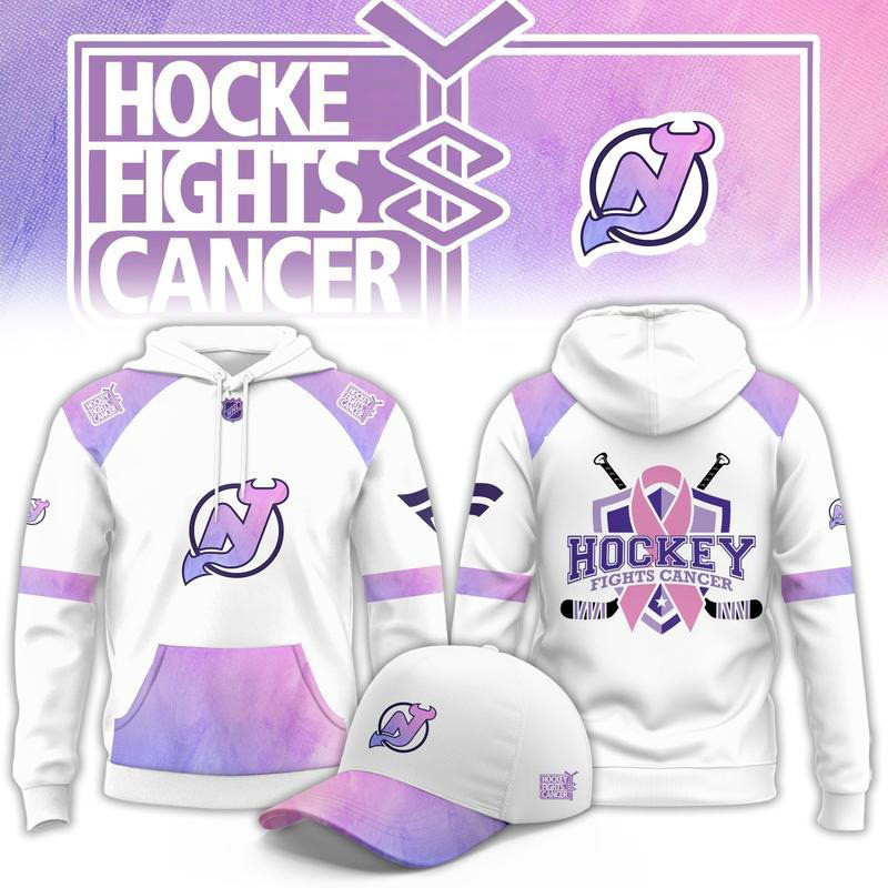 New Jersey Devils Merch Hockey Fights Cancer 2026 Hoodie Presents For Hockey Fans 1 - Unicasport New Jersey Devils Merch Hockey Fights Cancer 2026 Hoodie Presents For Hockey Fans