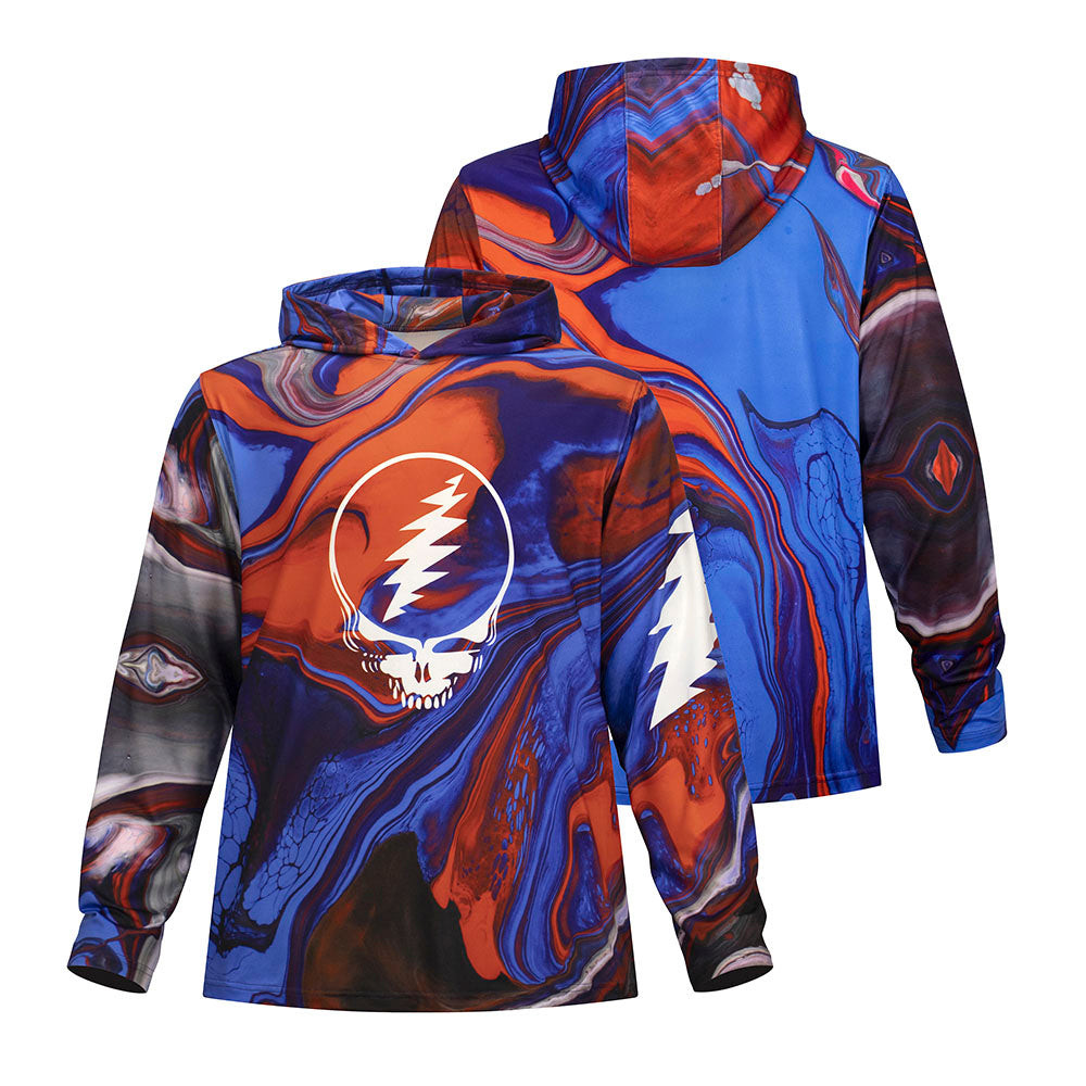 Section 119 x Grateful Dead Merch Marble Stealie Hoodie Grateful Dead Rock Clothing