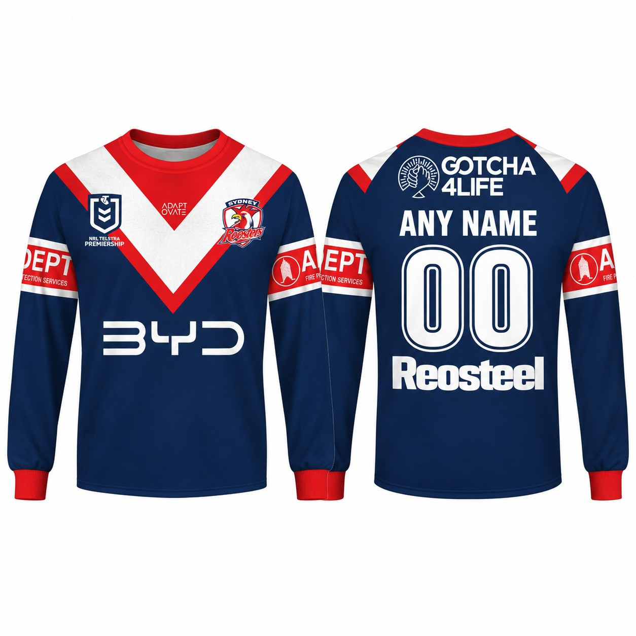 Sydney Roosters Merch Gotcha 4Life Long Sleeve Shirt 2026 NRL Telstra Premiership Gift For Fan