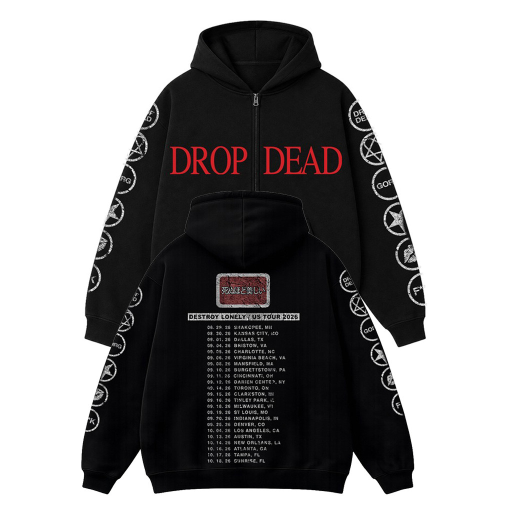 Destroy Lonely Merch Drop Dead Zip Hoodie Gift For Destroy Lonely Music Lover 1 - Unicasport Destroy Lonely Merch Drop Dead Zip Hoodie Gift For Destroy Lonely Music Lover