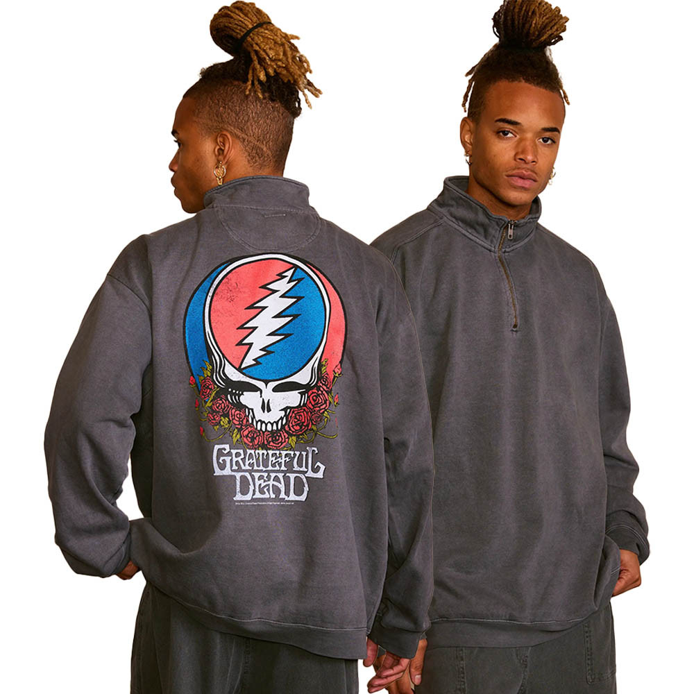 Section 119 x Grateful Dead Merch Stealie Half Zip Sweatshirt Grateful Dead Fan Outfits 1 - Unicasport Section 119 x Grateful Dead Merch Stealie Half Zip Sweatshirt Grateful Dead Fan Outfits