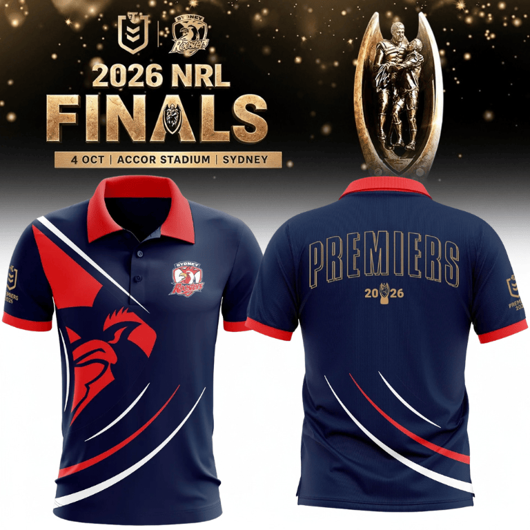 Sydney Roosters 2026 NRL Premiers Polo Shirt Sydney Roosters Clothes Great Gifts For Fans
