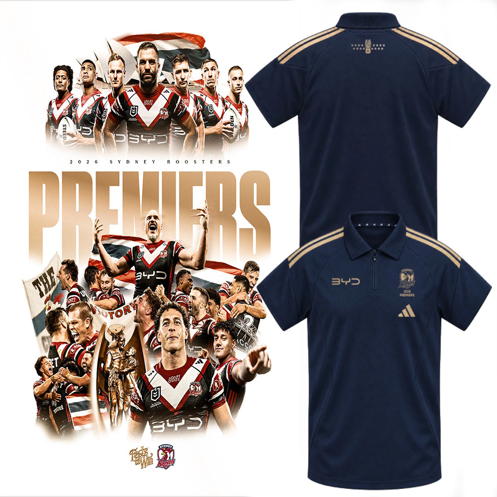 Sydney Roosters NRL 2026 Premiers Polo Shirt Sydney Roosters Clothes Rugby Lover Presents