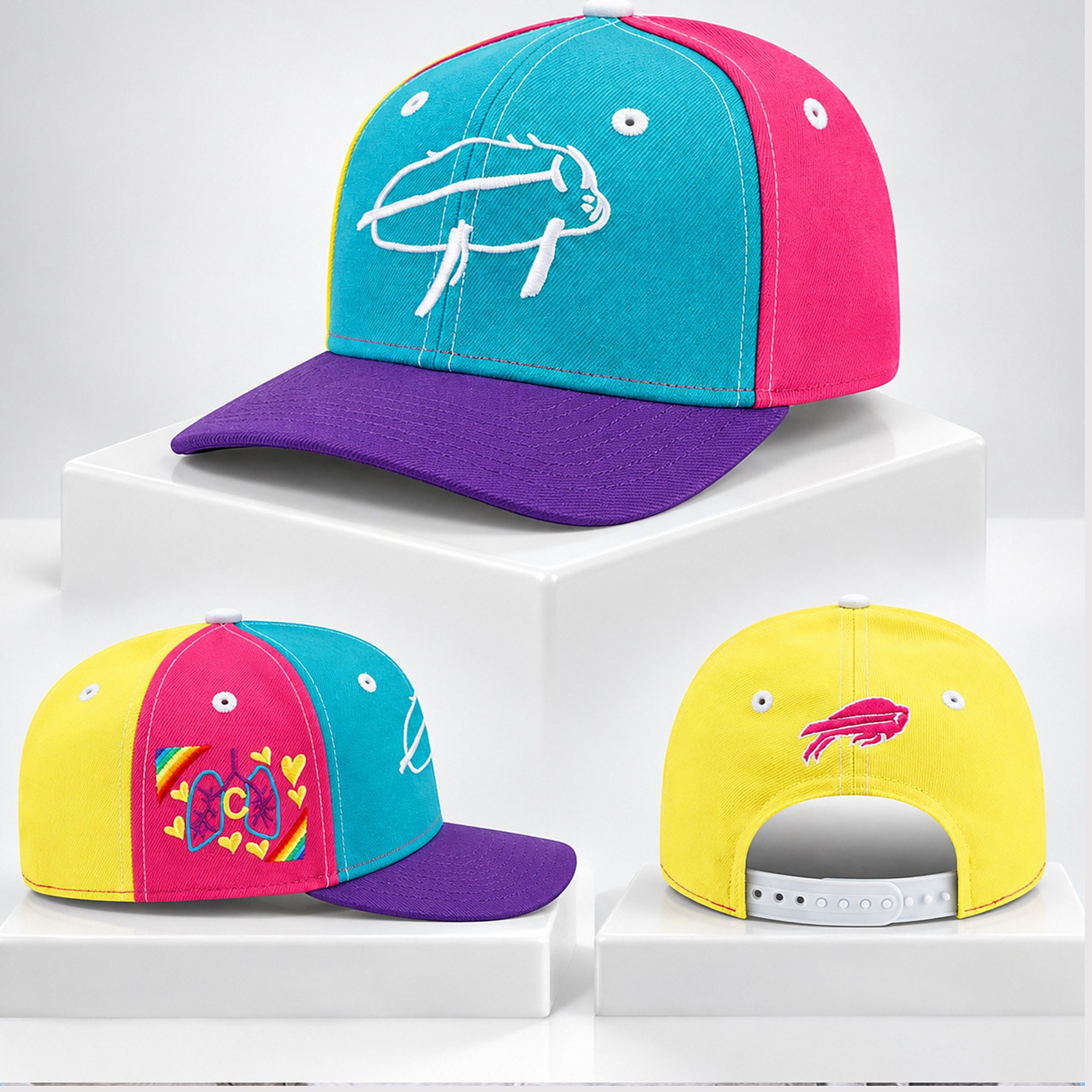 Josh Allen Buffalo Bills Charlotte Billustration Hat Buffalo Bills Baseball Cap Fan Gear
