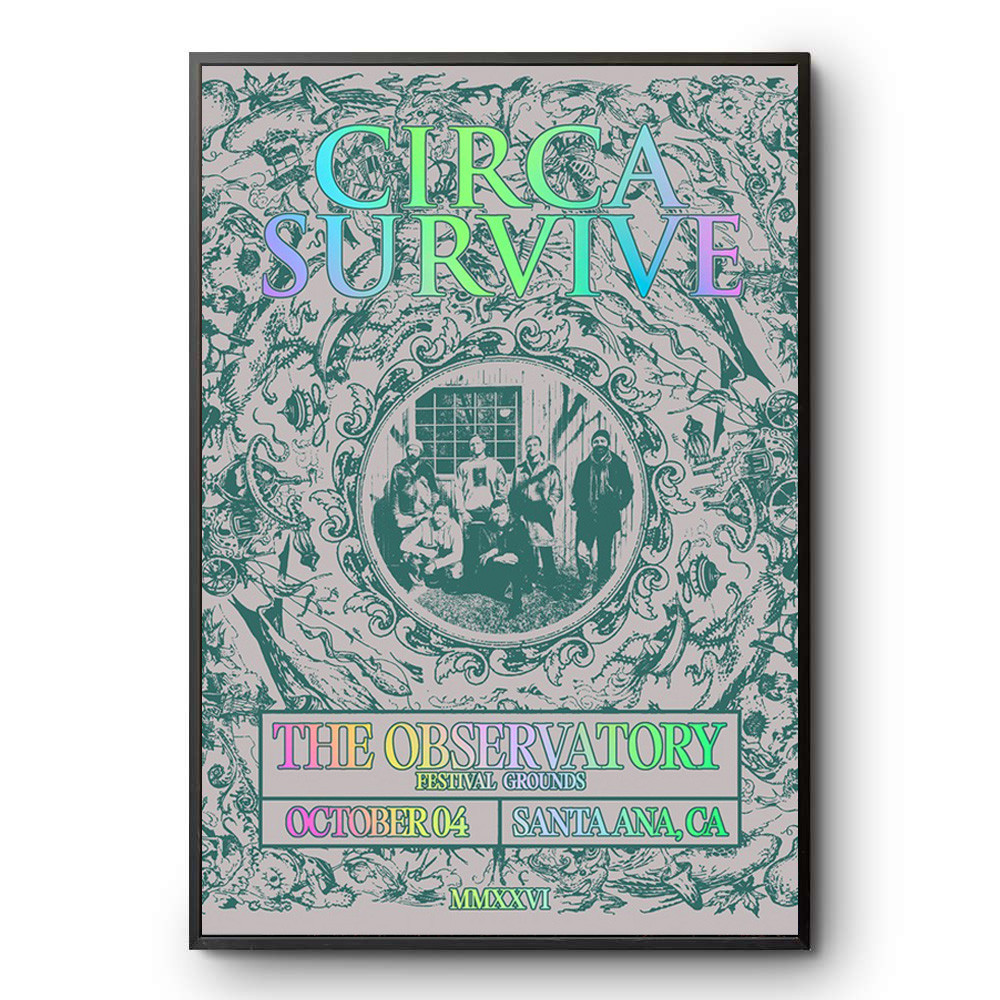 Circa Survive Merch Neverender Event Poster The Observatory Festival Grounds Poster Gifts Ideas