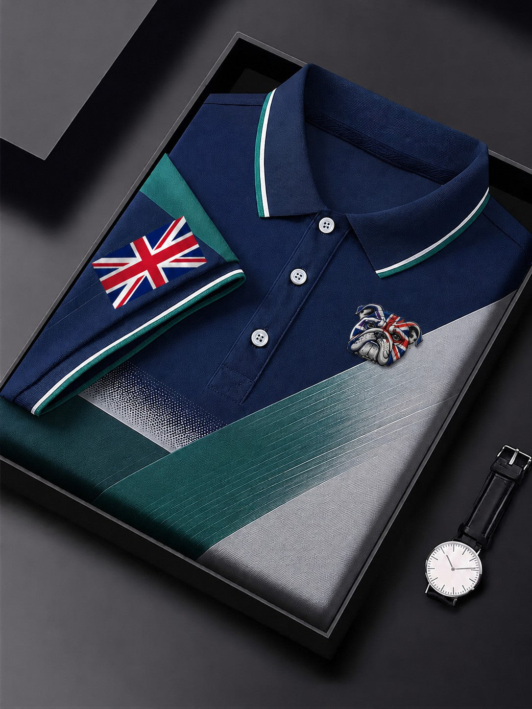 British Bulldog Merch Crest Logo Polo Shirt Classic Clothes Gift For Husband