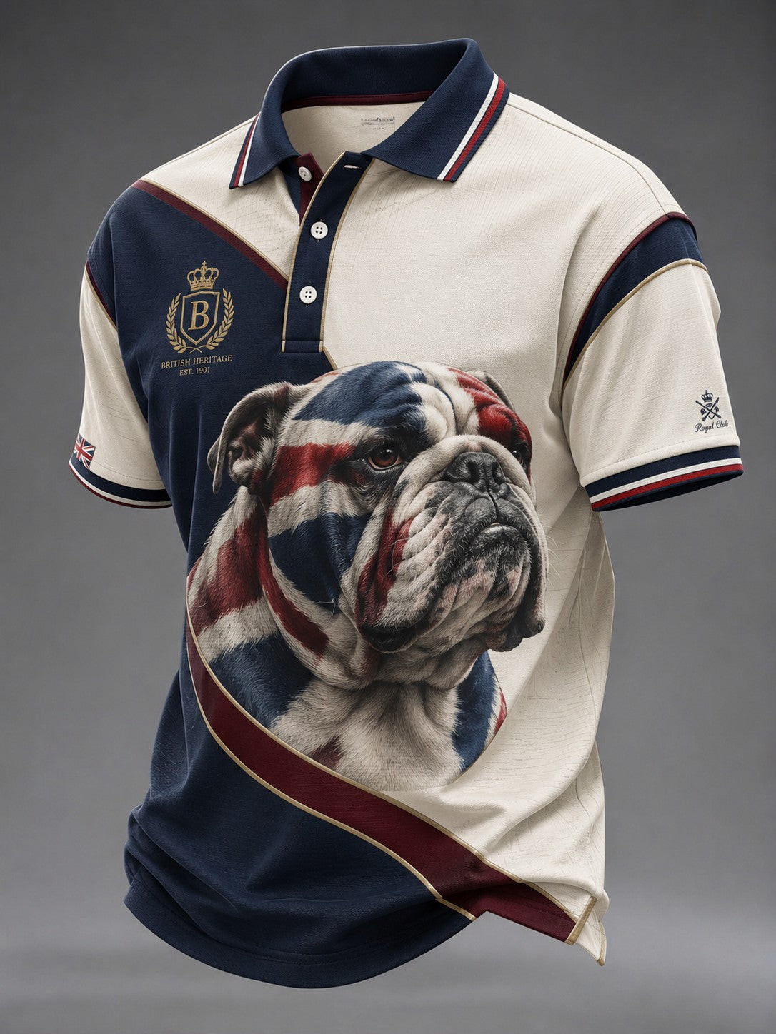 British Bulldog Merch Union Jack Flag Polo Shirt Classic Apparel Gift For Brother