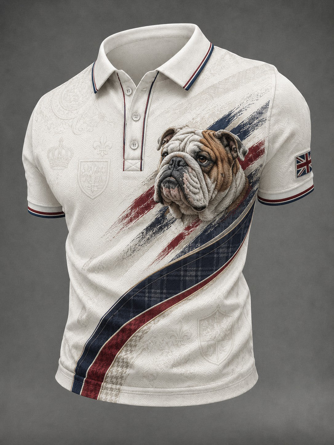 British Bulldog Merch Union Jack Flag Polo Shirt Classic Clothing Gift For Dad