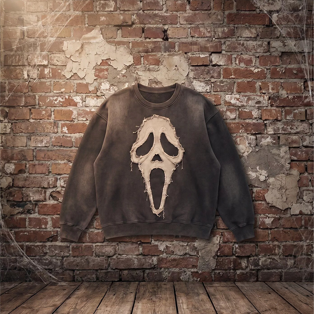 Scream Merch Ghostface Mask Scream Horror Movie Sweatshirt Halloween Apparel Gifts For Him 1 - Unicasport Scream Merch Ghostface Mask Scream Horror Movie Sweatshirt Halloween Apparel Gifts For Him