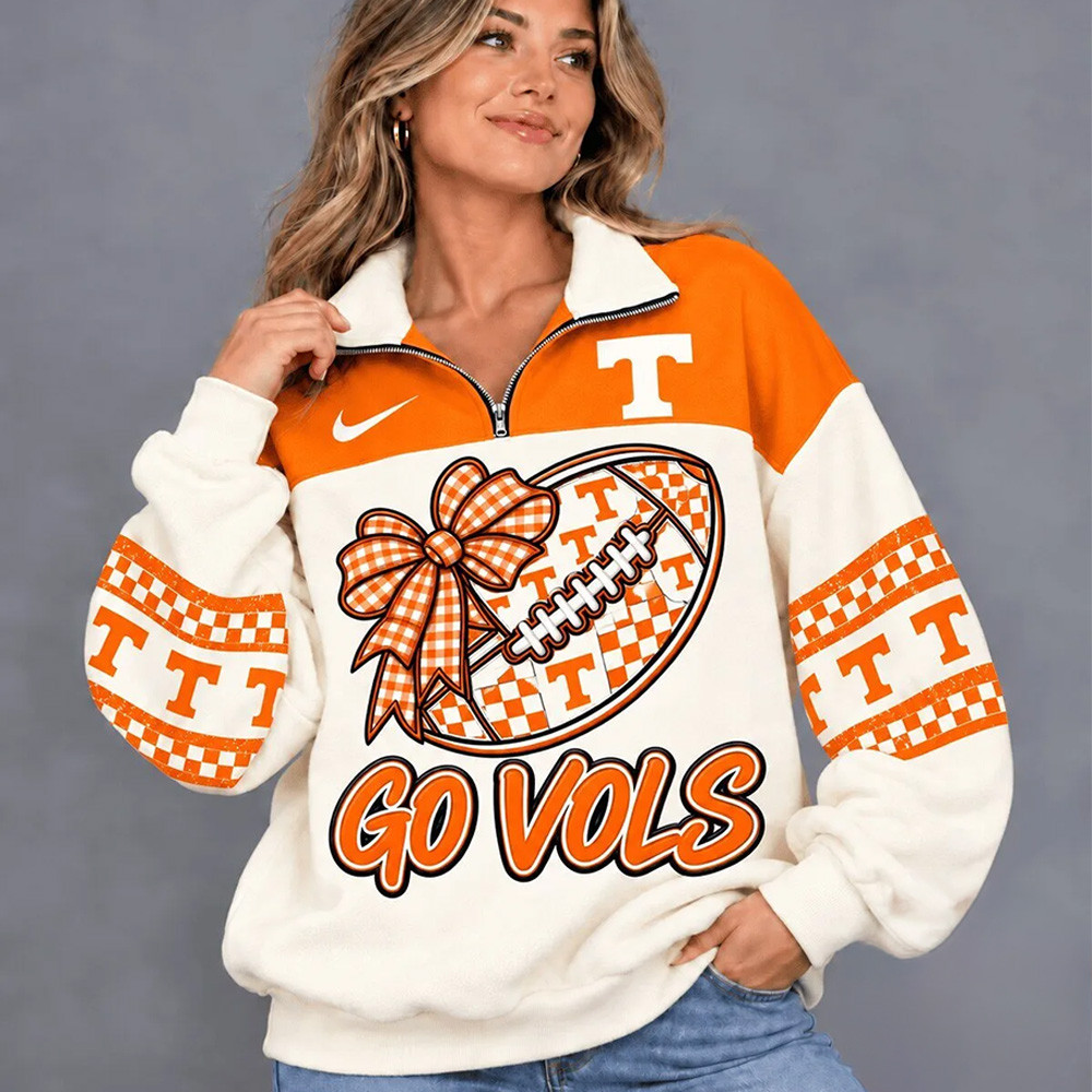 Tennessee Volunteers Merch NCAA Football Bowl Quarter Zip Sweatshirt Gifts For Vols Fans 1 - Unicasport Tennessee Volunteers Merch NCAA Football Bowl Quarter Zip Sweatshirt Gifts For Vols Fans