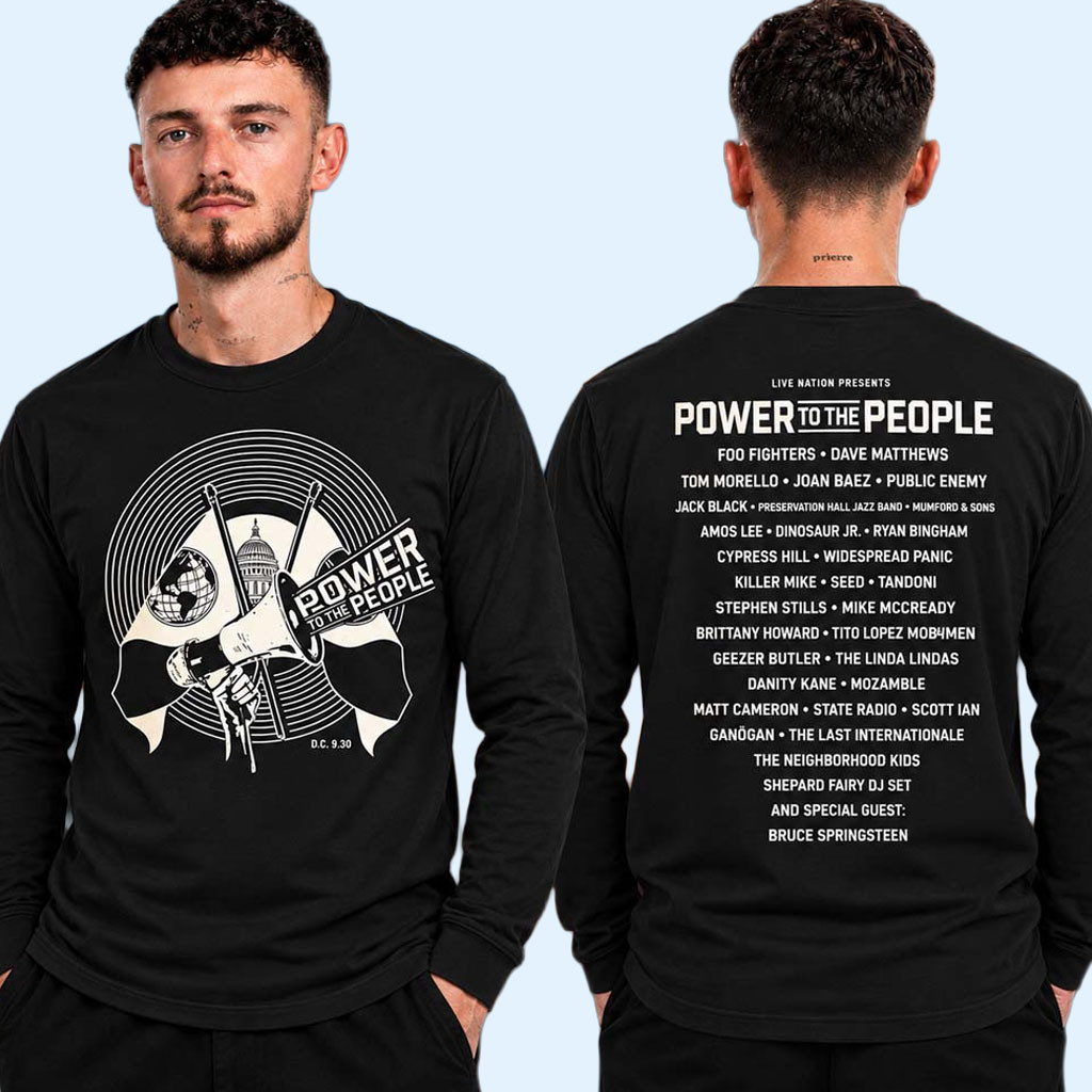 Power To The People Festival 2026 Megaphone Globe Graphic Long Sleeve Shirt Music Lovers Gifts 1 - Unicasport Power To The People Festival 2026 Megaphone Globe Graphic Long Sleeve Shirt Music Lovers Gifts