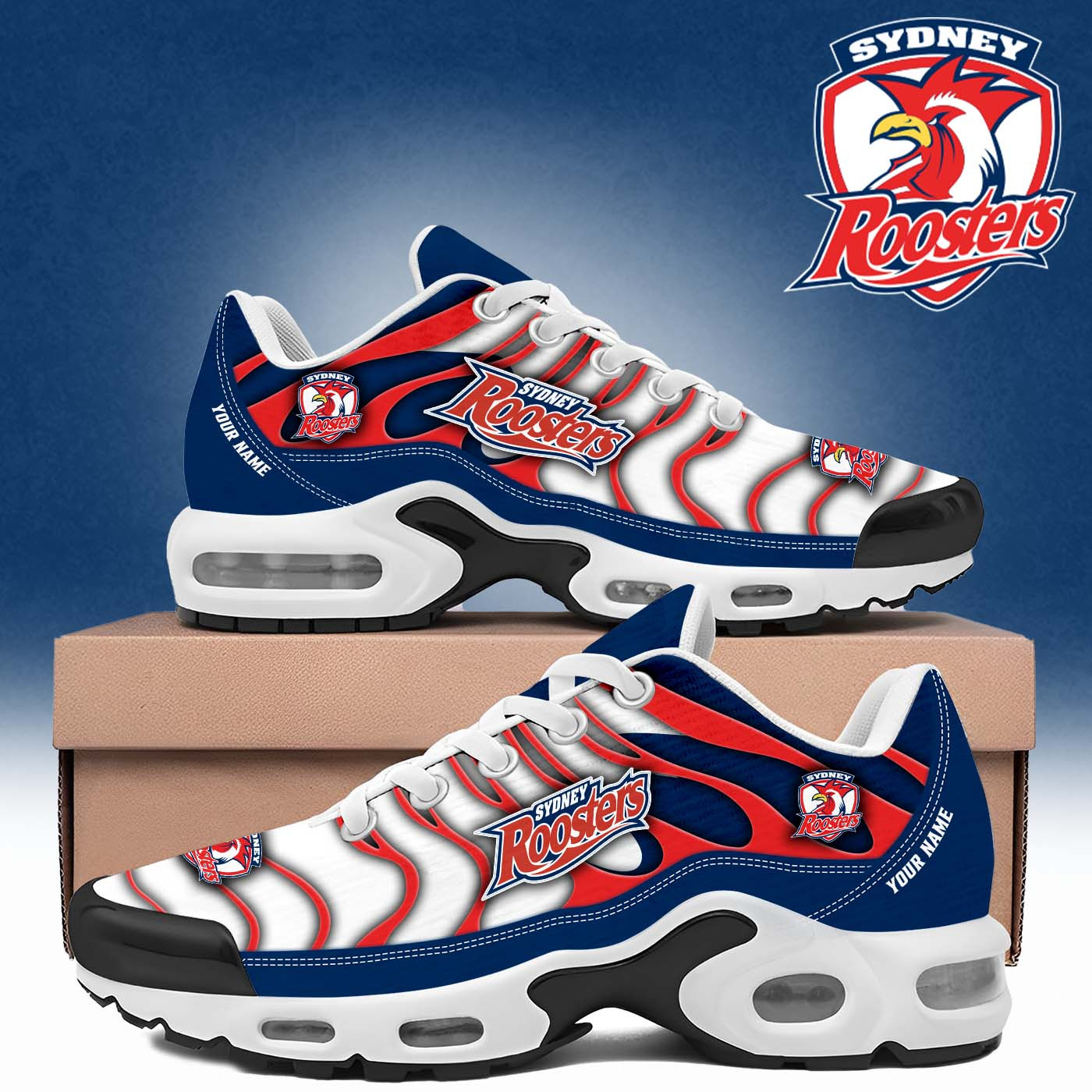Personalized Sydney Roosters NRL 2026 Premiers Sneakers Sydney Roosters Merch Gifts For Fan
