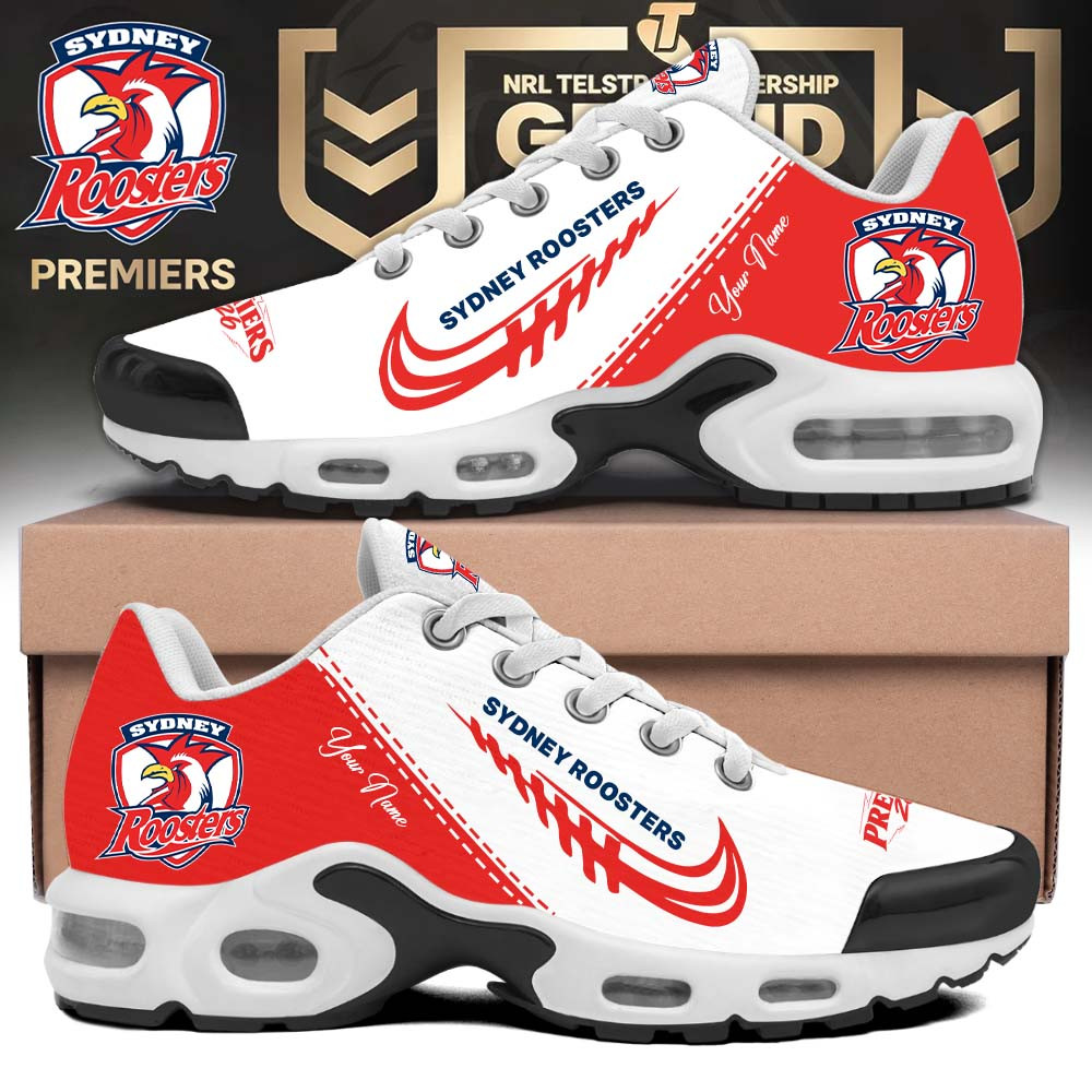 Personalized Sydney Roosters Merch 2026 NRL Premiers Sneakers Presents For Rugby Fans