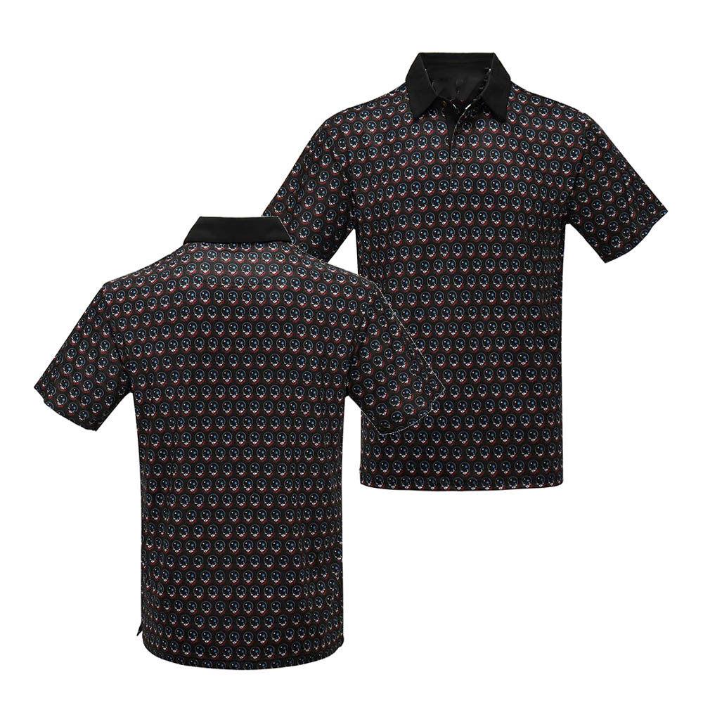 Section 119 x Grateful Dead Merch Space Your Face Polo Shirt Grateful Dead Rock Gear