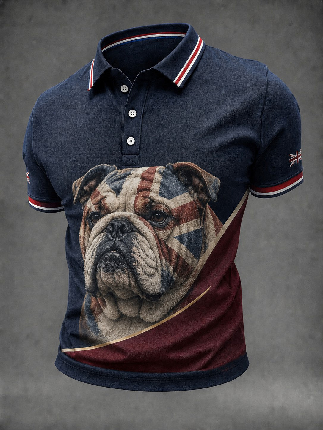 British Bulldog Merch Union Jack Polo Shirt Vintage Clothing Gift For Son