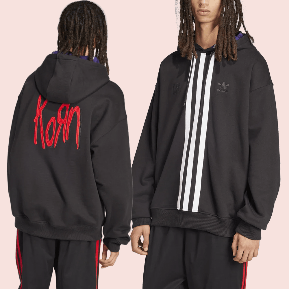 Korn Merch Korn x Adidas Hoodie Perfect Gift For Grunge Style Lovers