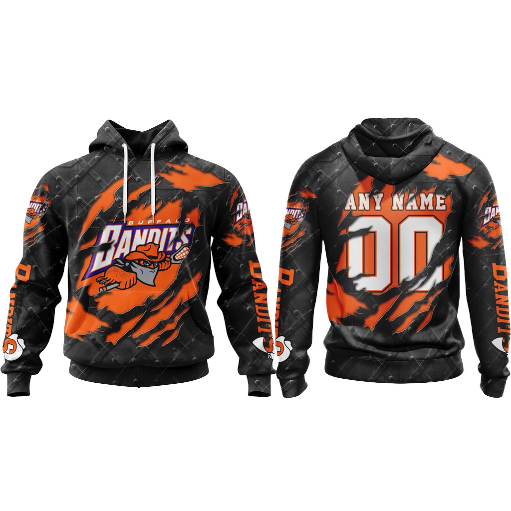 Custom Buffalo Bandits Black Metal Design Hoodie Buffalo Bandits Merch Lacrosse Fan Gifts 1 - Unicasport Custom Buffalo Bandits Black Metal Design Hoodie Buffalo Bandits Merch Lacrosse Fan Gifts