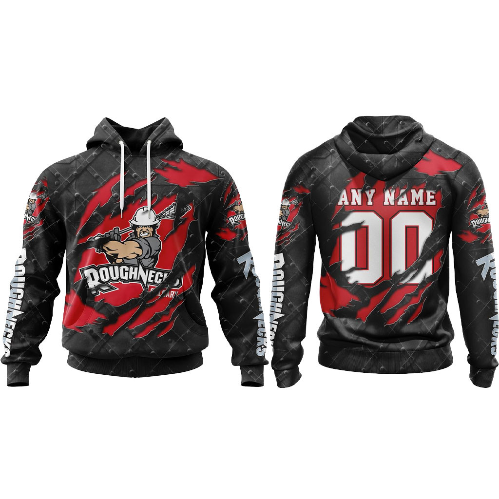 Custom Calgary Roughnecks Black Metal Design Hoodie Calgary Roughnecks Merch Lacrosse Fan Gifts 1 - Unicasport Custom Calgary Roughnecks Black Metal Design Hoodie Calgary Roughnecks Merch Lacrosse Fan Gifts