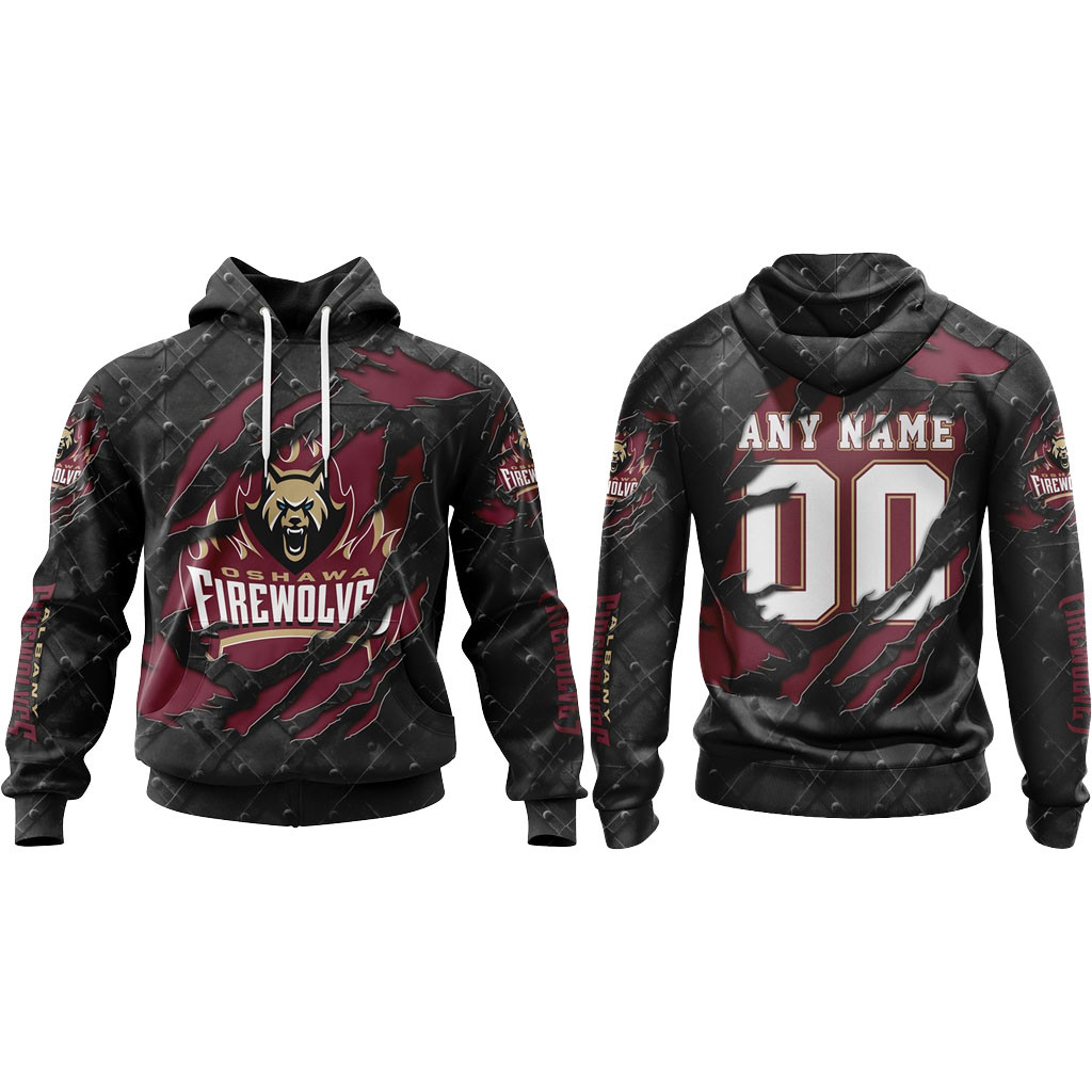 Custom Oshawa Firewolves Black Metal Design Hoodie Oshawa Firewolves Merch Gifts For Lacrosse Fan 1 - Unicasport Custom Oshawa Firewolves Black Metal Design Hoodie Oshawa Firewolves Merch Gifts For Lacrosse Fan