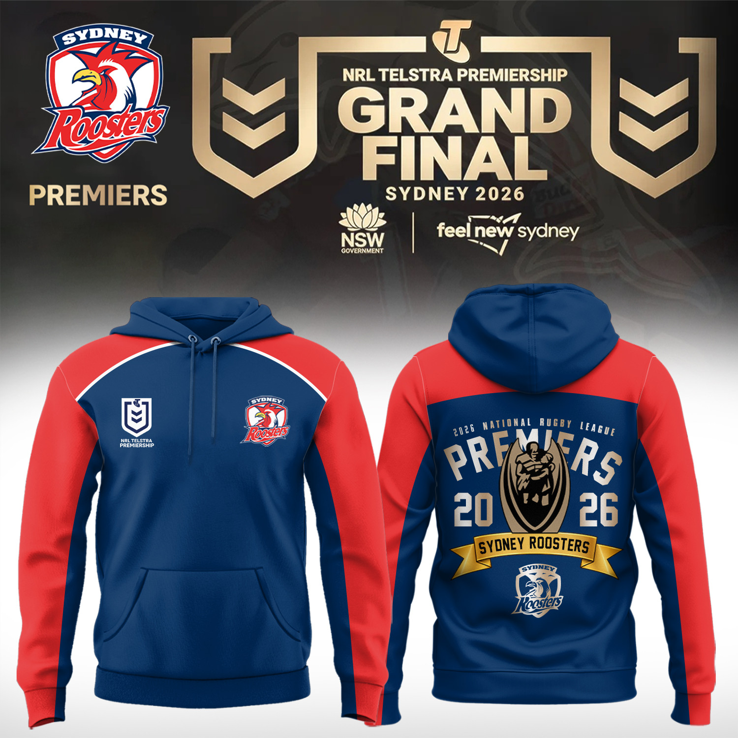 Sydney Roosters 2026 NRL Premiers Hoodie Sydney Roosters Clothing Presents For Brothers 1 - Unicasport Sydney Roosters 2026 NRL Premiers Hoodie Sydney Roosters Clothing Presents For Brothers