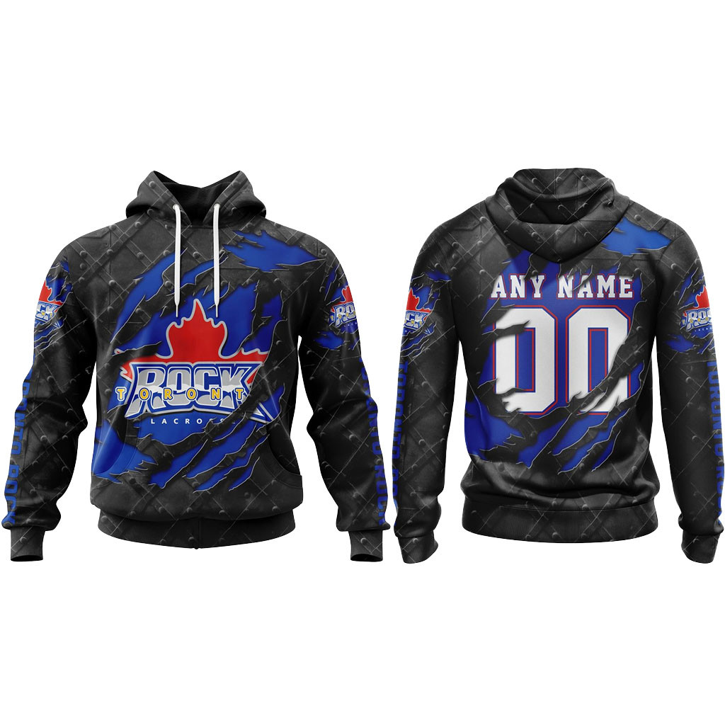 Custom Toronto Rock Black Metal Design Hoodie Toronto Rock Merch Gifts For Lacrosse Fans 1 - Unicasport Custom Toronto Rock Black Metal Design Hoodie Toronto Rock Merch Gifts For Lacrosse Fans