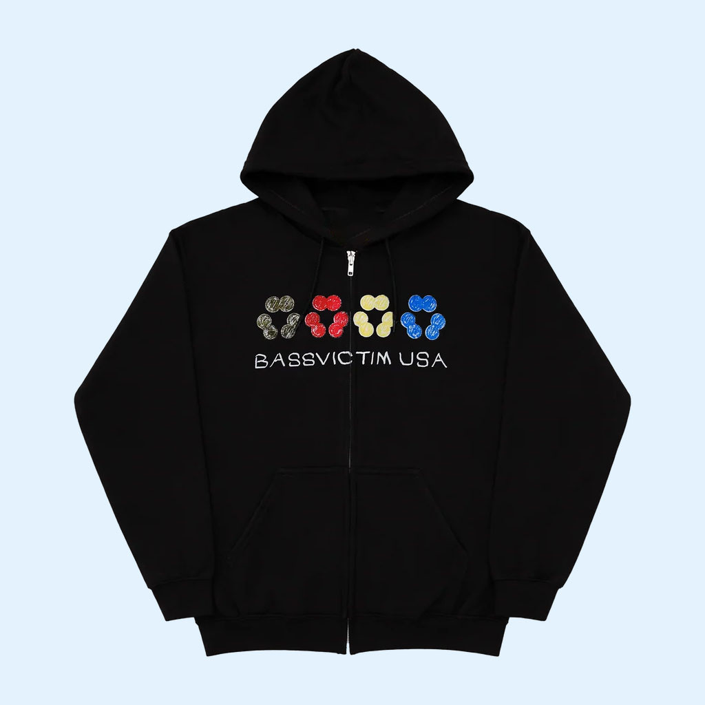 Bassvictim Merch 2026 Bassvictim Drawing Zip Hoodie Gift For Electric Fans