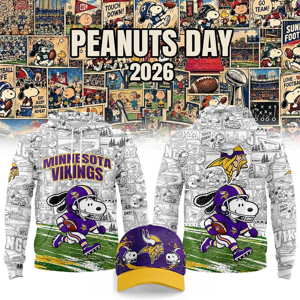 Minnesota Vikings 2026 Peanuts Game Day X-mas Game Hoodie Minnesota Vikings Merch Gifts For Him 1 - Unicasport Minnesota Vikings 2026 Peanuts Game Day X-mas Game Hoodie Minnesota Vikings Merch Gifts For Him