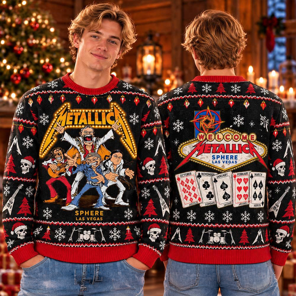 Metallica Merch Las Vegas Live At Sphere 2026 Ugly Christmas Sweater Gift For Fan 1 - Unicasport Metallica Merch Las Vegas Live At Sphere 2026 Ugly Christmas Sweater Gift For Fan