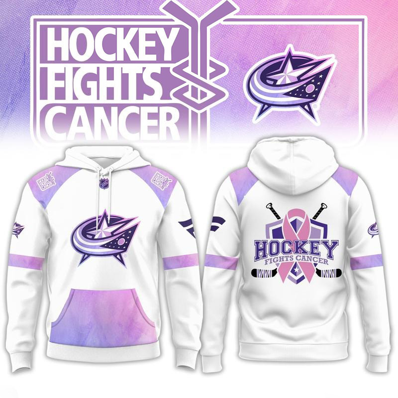 Columbus Blue Jackets Hockey Fights Cancer 2026 Hoodie Gift For Bestie 1 - Unicasport Columbus Blue Jackets Hockey Fights Cancer 2026 Hoodie Gift For Bestie