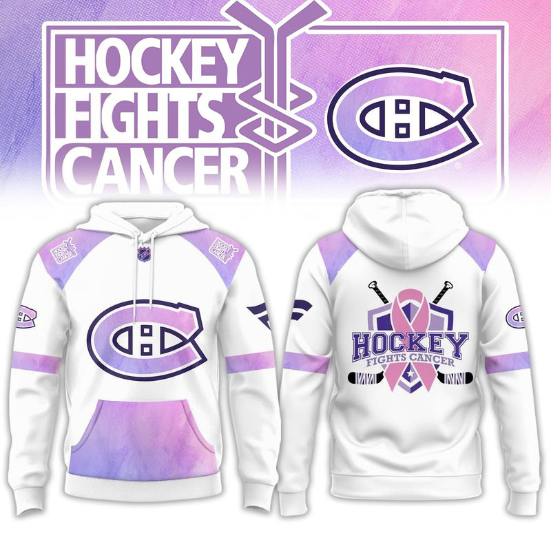 Montreal Canadiens Merch Hockey Fights Cancer 2026 Hoodie Gift For Bestie 1 - Unicasport Montreal Canadiens Merch Hockey Fights Cancer 2026 Hoodie Gift For Bestie