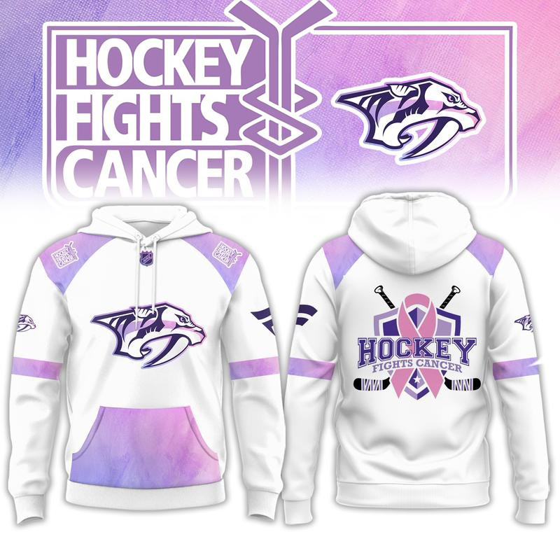 Nashville Predators Merch Hockey Fights Cancer 2026 Hoodie Gift For Husband 1 - Unicasport Nashville Predators Merch Hockey Fights Cancer 2026 Hoodie Gift For Husband