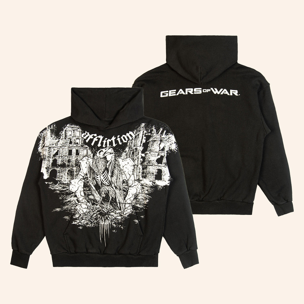 Gears Of War X Affliction Merch Gow Crow Po Hoodie Gears Of War Clothing Gamers Outfits 1 - Unicasport Gears Of War X Affliction Merch Gow Crow Po Hoodie Gears Of War Clothing Gamers Outfits
