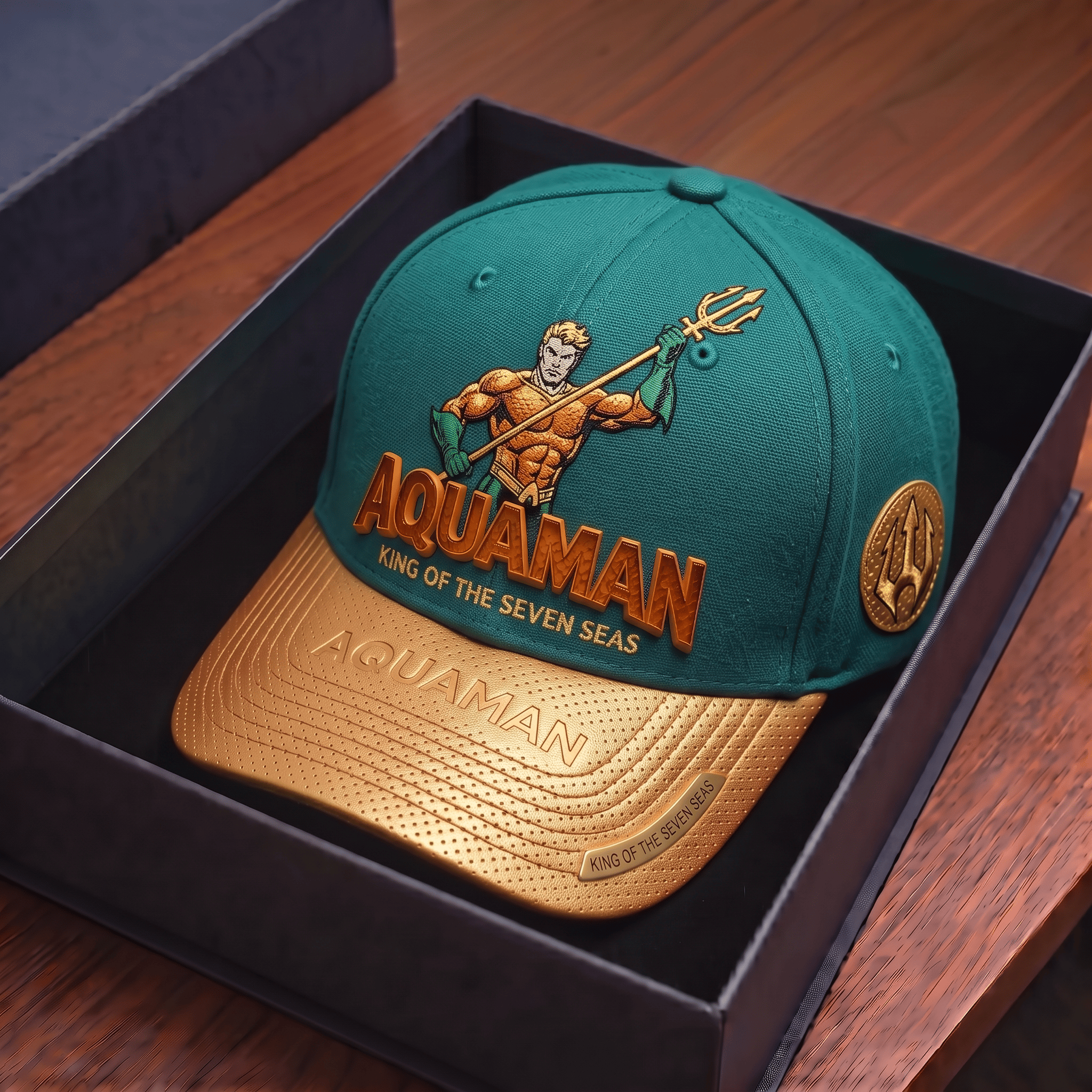 Aquaman King Of The Seven Seas Hat DC Comics Superhero Cap Gifts For Aquaman Fans