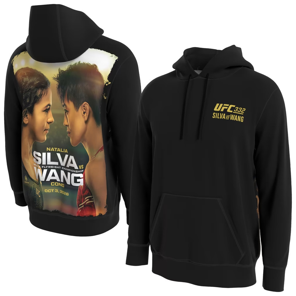 UFC Merch 2026 Black UFC 332 Main Event Silva Vs Wang Hoodie Gift For Martial Arts Fans 1 - Unicasport UFC Merch 2026 Black UFC 332 Main Event Silva Vs Wang Hoodie Gift For Martial Arts Fans