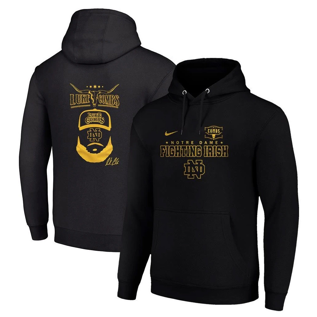 Notre Dame Merch 2026 Notre Dame Fighting Irish X Luke Combs Signature Hoodie Concert Outfits 1 - Unicasport Notre Dame Merch 2026 Notre Dame Fighting Irish X Luke Combs Signature Hoodie Concert Outfits