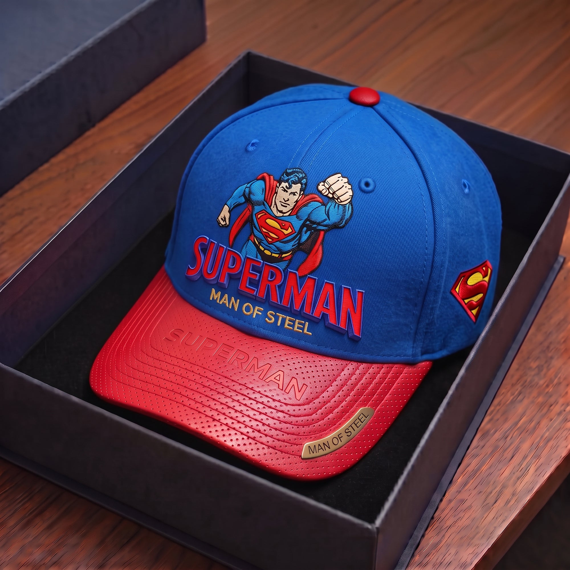 Superman Man Of Steel Hat DC Comics Superhero Cap Gifts For Superman Fans