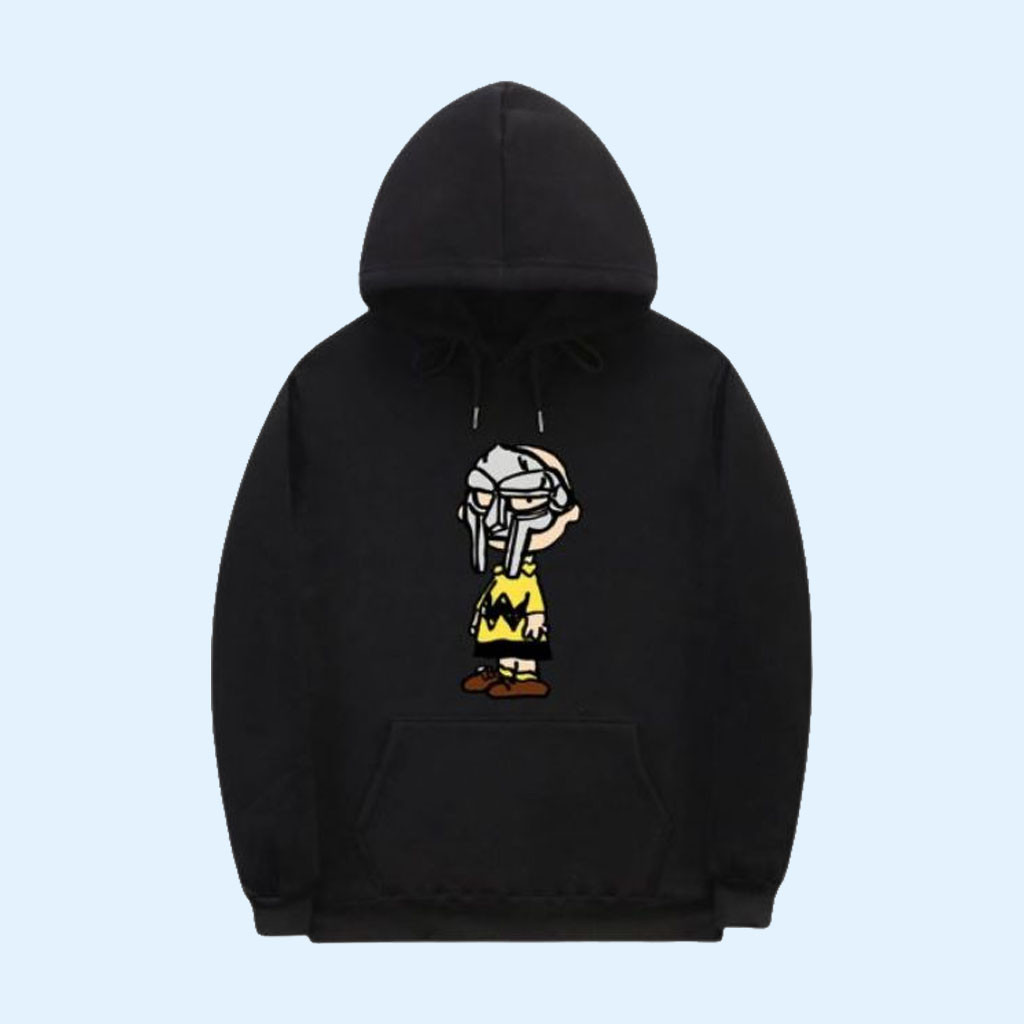 MF Doom Merch 2026 MF Doom X Charlie Brown Black Hoodie Gift For Rapper Fans 1 - Unicasport MF Doom Merch 2026 MF Doom X Charlie Brown Black Hoodie Gift For Rapper Fans