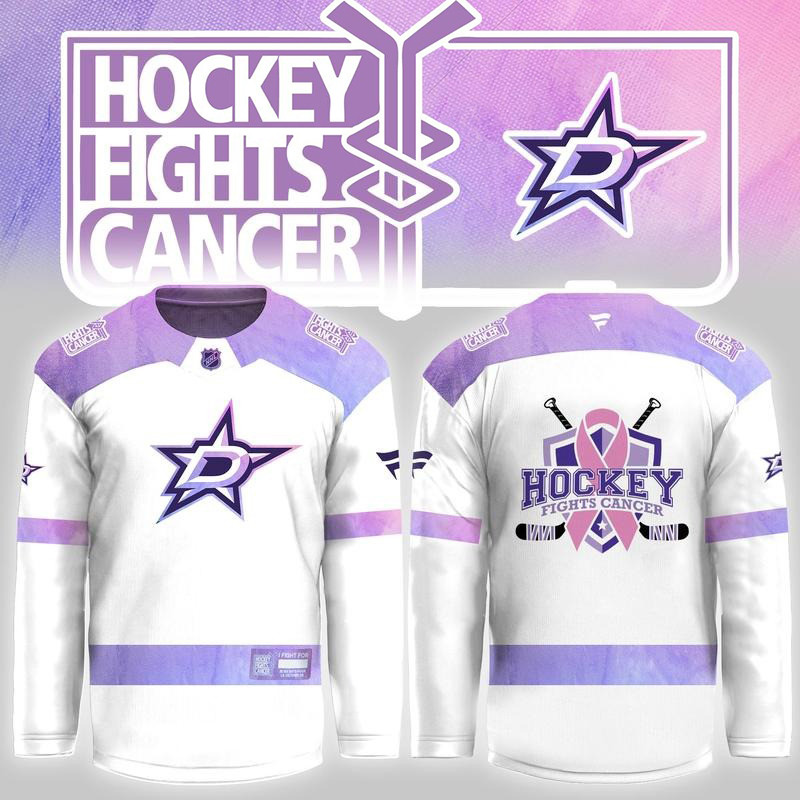 Dallas Stars Merch Hockey Fights Cancer Hockey Jersey Gift For Husband 1 - Unicasport Dallas Stars Merch Hockey Fights Cancer Hockey Jersey Gift For Husband