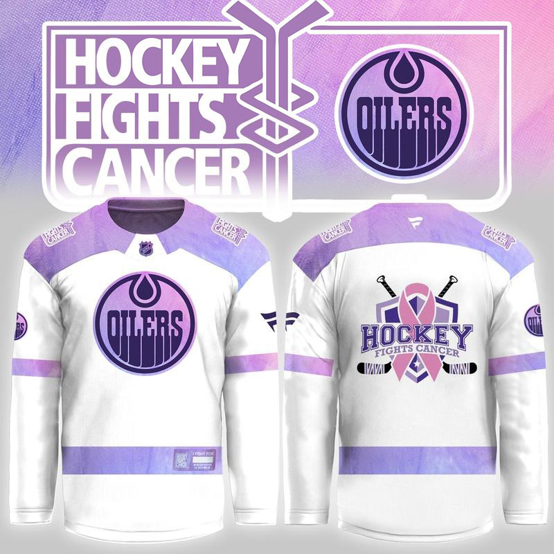 Edmonton Oilers Merch Hockey Fights Cancer Hockey Jersey Great Gift For Him 1 - Unicasport Edmonton Oilers Merch Hockey Fights Cancer Hockey Jersey Great Gift For Him