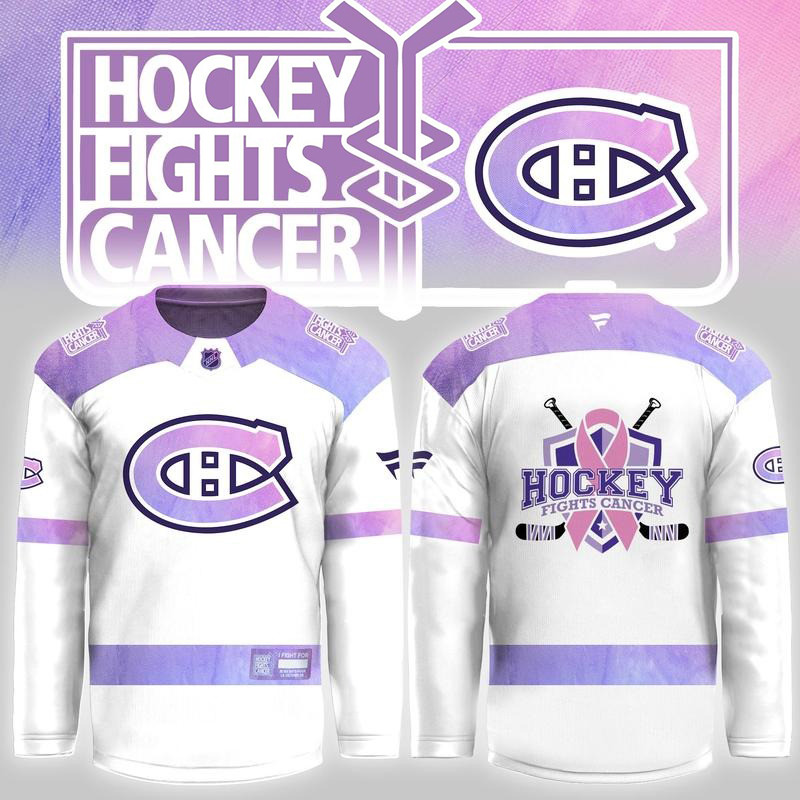 Montreal Canadiens Merch Hockey Fights Cancer 2026 Hockey Jersey Dad Gift 1 - Unicasport Montreal Canadiens Merch Hockey Fights Cancer 2026 Hockey Jersey Dad Gift
