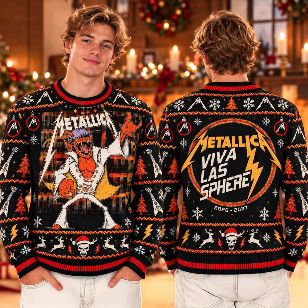 Metallica2026 Life Burns Faster 2026 2027 Elvis Red Demon Christmas Ugly Sweater Metallica Merch Gift For Fans 1 - Unicasport Metallica2026 Life Burns Faster 2026 2027 Elvis Red Demon Christmas Ugly Sweater Metallica Merch Gift For Fans