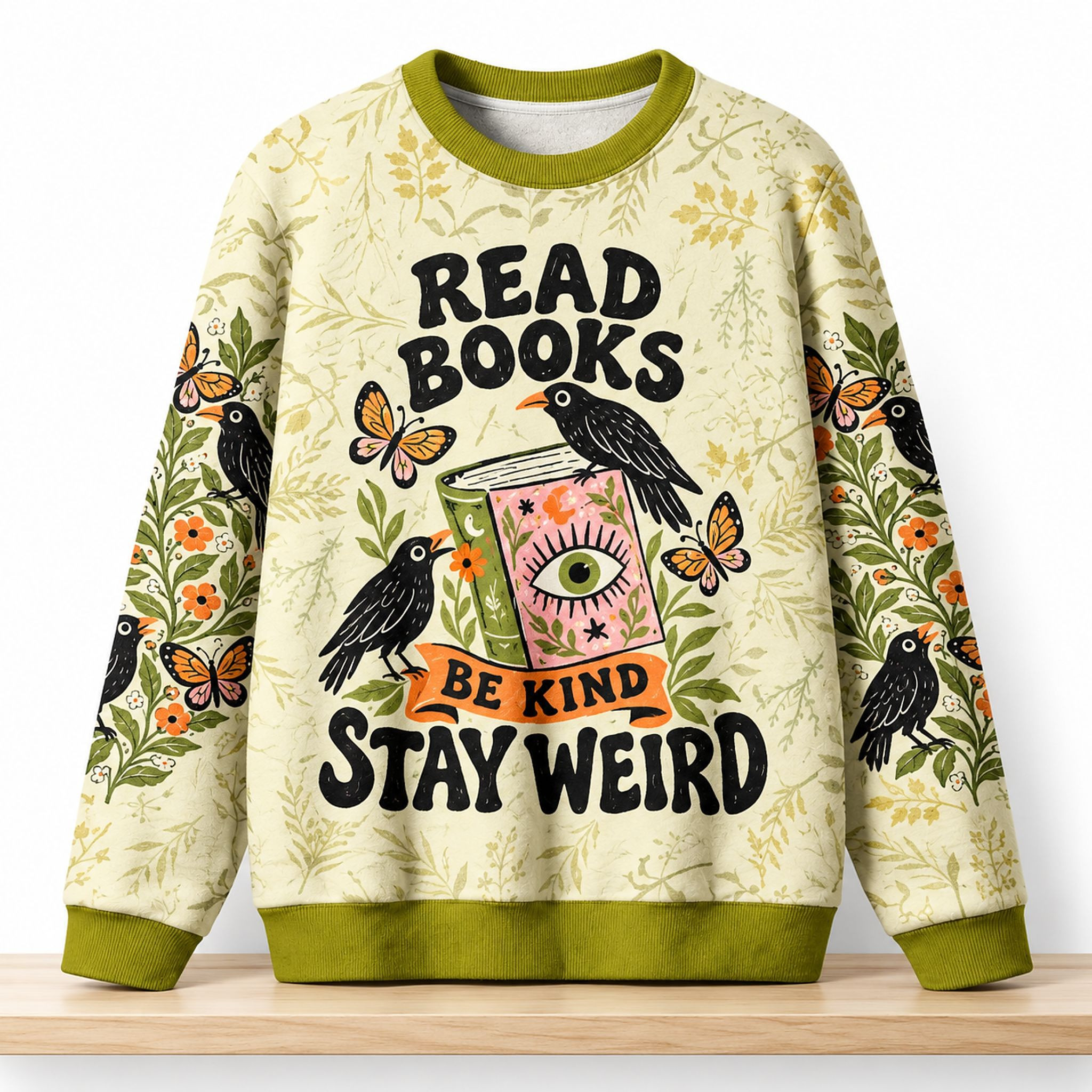 Read Books Be Kind Stay Weird Christmas 2026 Ugly Sweater Christmas Gifts For Book Readers